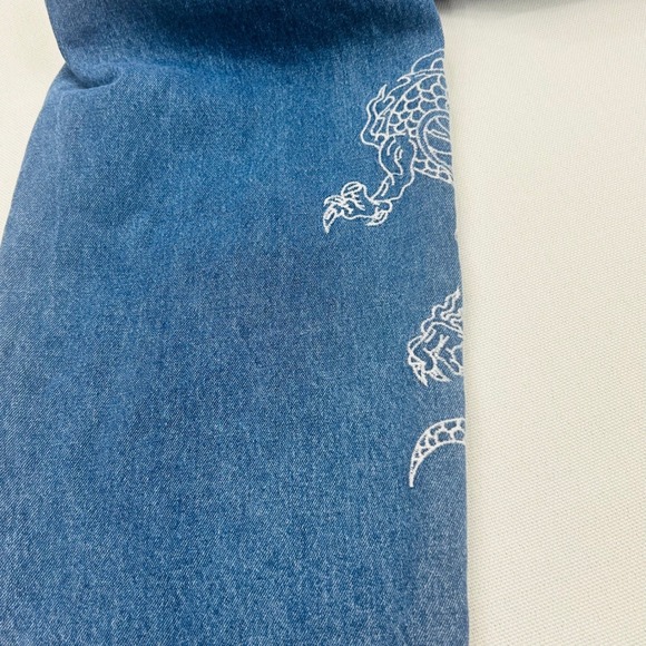 Vintage Y2k Empyre Tori Dragon Koi Jeans 14 Baggy Wide Leg Skate Streetwear 90s - Picture 14 of 14